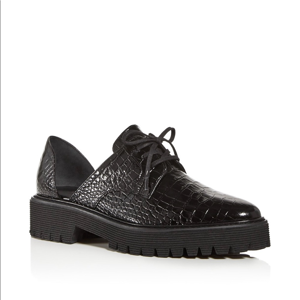 FREDA SALVADOR ✨NWT✨ Croc Embossed d’Orsay Oxfords